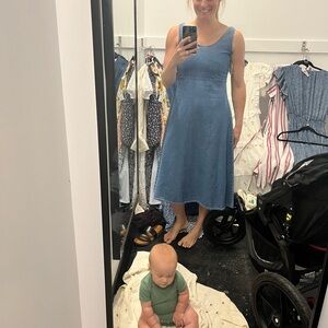 Vintage denim fit & flare style dress